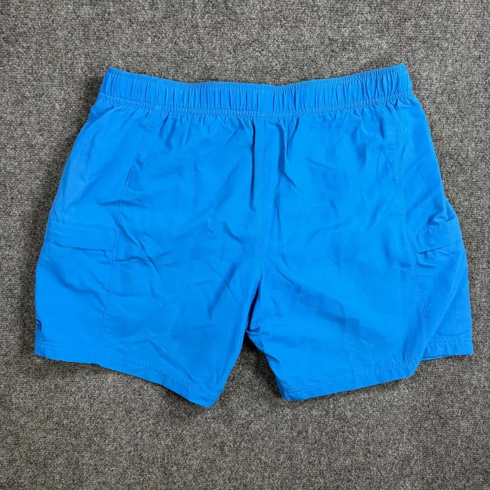The North Face Class V Men’s XL Blue Nylon Belted Shorts 7” Inseam Mesh Lined